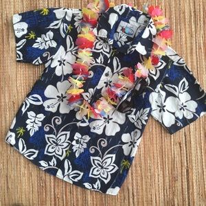 Boy’s Hawaiian Print Aloha Shirt Small